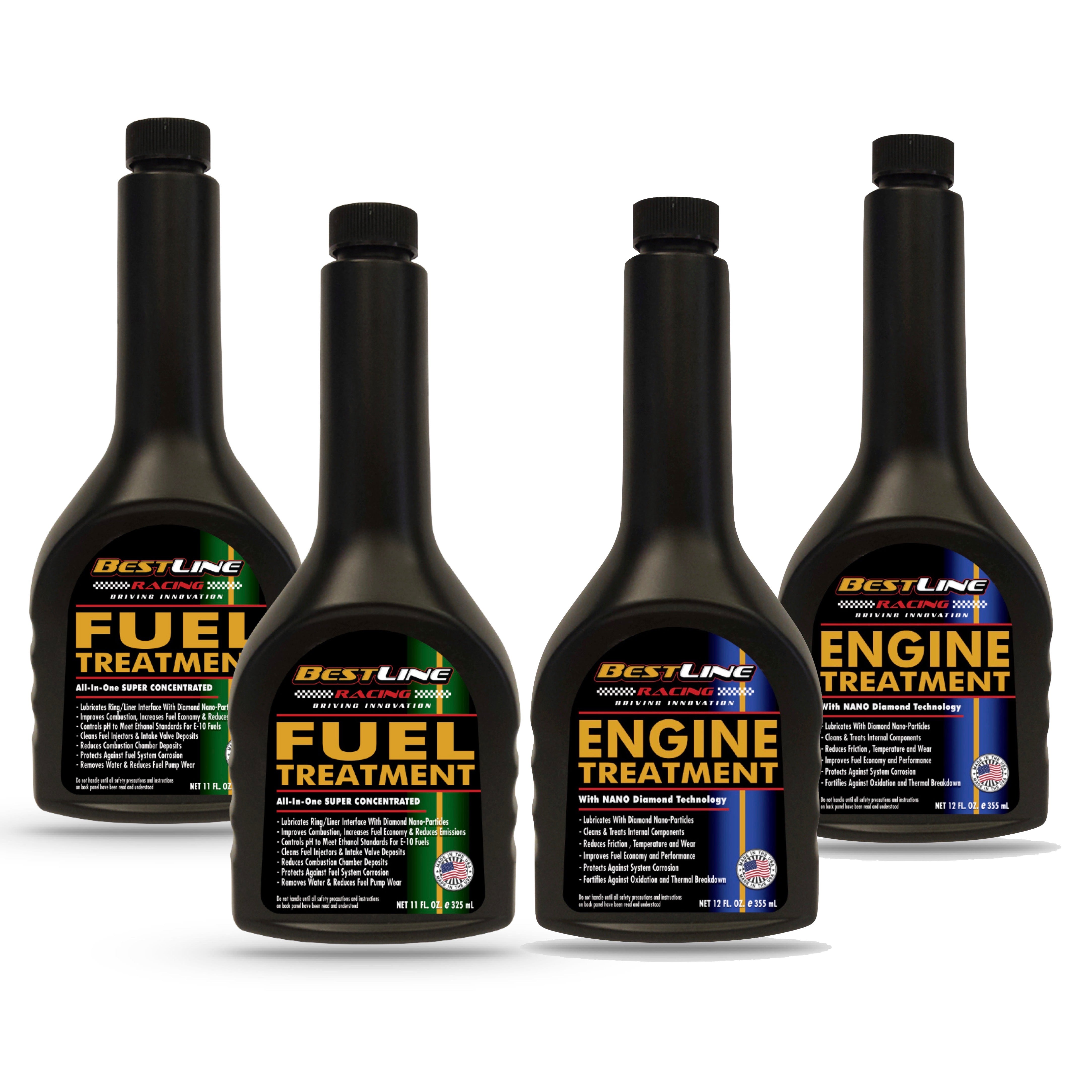 Engine oil and fuel treatments